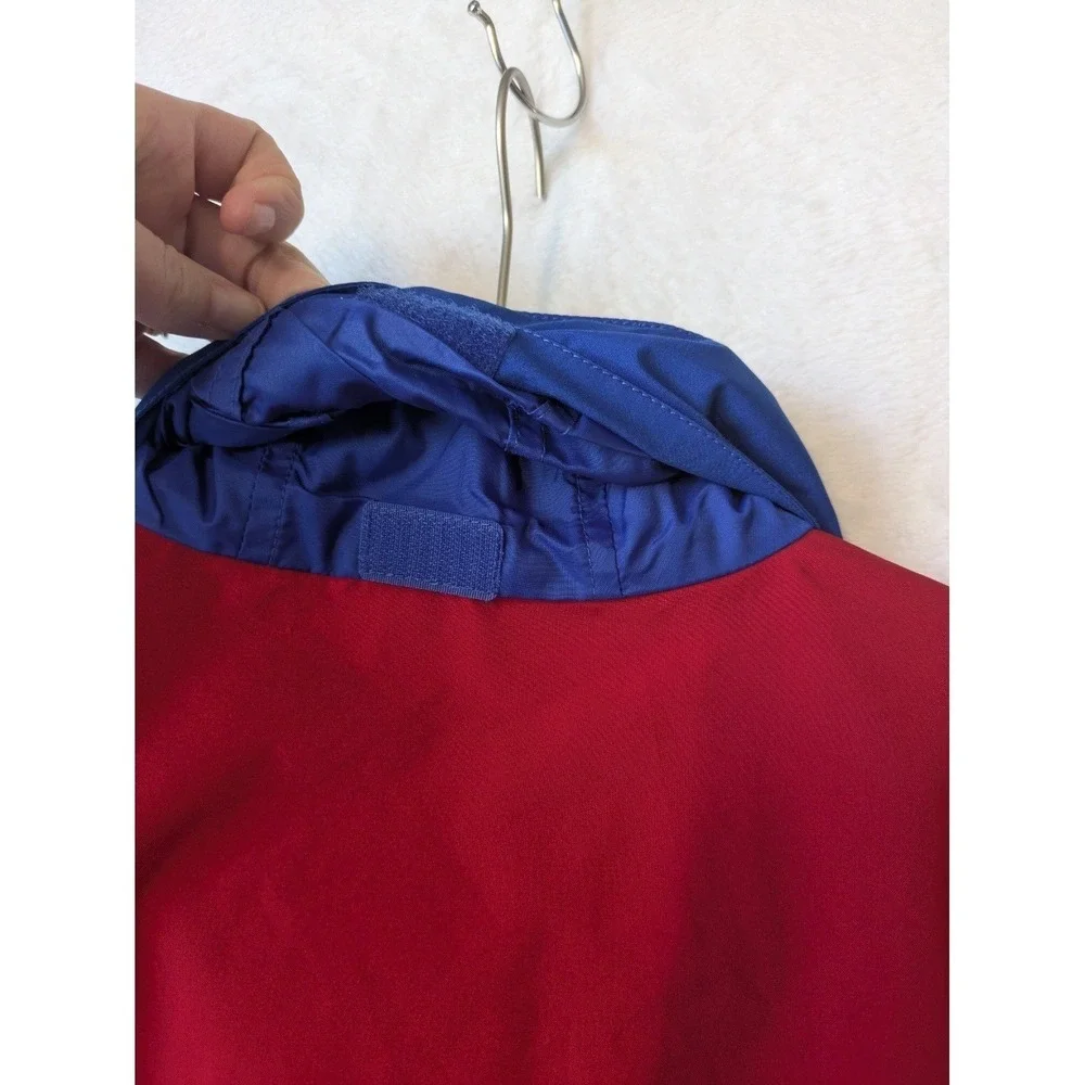 Nautica Men's Rain Jacket Small‎ Red Blue Colorblock Waterproof Windbreaker